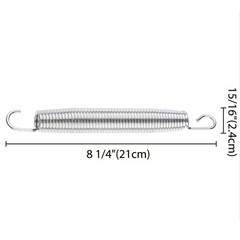 8.25inch Trampoline Springs Heavy Duty Galvanized Steel Replacement (Pack of 60)
