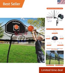 Trampoline Basketball Hoop, Easy to Install Basketball Hoop for Trampoline wi…