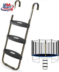 3-Step Trampoline Ladder with Skid-Proof Steps – 220Lbs Capacity