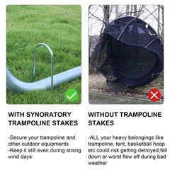 Heavy-Duty U-Type Wind Stakes 12″ Ground Anchors for Soccer, Tents, Garden