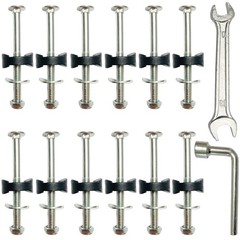 12 PCS Long Trampoline Screws 3.15 Inch, Anti-Loose Trampoline Bolts and Nuts…