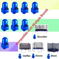 Complete Trampoline Safety Cap Set – 1.5″ Replacement with Stainless Fasteners
