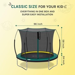 Trampoline 8 FT Springfree Bungee Cords Enclosure Kids Adults SkyBound Small