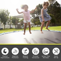 Replacement Trampoline Mat Jumping Mat Fits 16ft Frame w/ V-Hooks