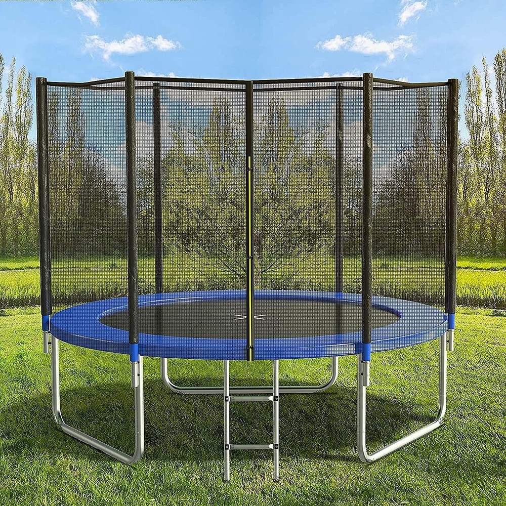 8FT 10FT 12FT 14 FT 15FT Trampoline with Safety Enclosure Net，Outdoor Trampol…