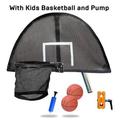 Trampoline Basketball Hoop Set – Lightweight Universal Board, 2 Mini Balls & Pum