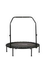 HolaHatha 48 Inch Foldable Mini Fitness Trampoline with Adjustable Handle, Black