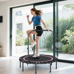 48″ Rebounder Trampoline for Adults, Foldable Trampoline, Pink