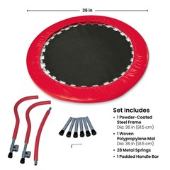 3 Foot Folding Trampoline 36 Inch Diameter Ages 3 & Up W/ Safety Pad & Handle