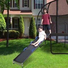 Kids Trampoline Slide with Handrails – Safe Climbing Ladder & Tear-Resistant Fab