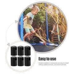 6 Pcs Trampoline Enclosure Pole Cap Protective Round Cover Plastic Caps