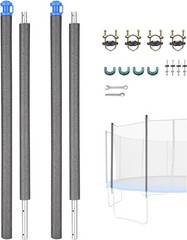 Universal Trampoline Replacement Enclosure Poles Accessories with Clamp | and
