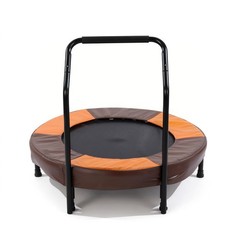 36in Foldable Bungee Toddler Trampoline w/ Handle Quiet Stable 1+Kids Indoor Toy