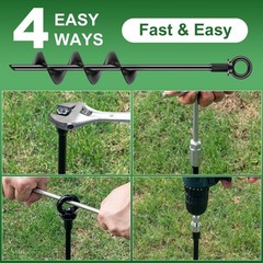 Ground Anchor Ground Anchor 45.7cm Ground Anchor Steel Ground Anchor Tent Heavy Duty T…