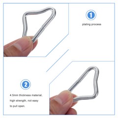 40PCS Trampoline Buckle Zinc Plating Steel V-Ring for Trampoline Strap Bag Clasp