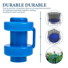 10Pcs Durable Blue PP Trampoline Pole End Caps for Enclosure Safety Net