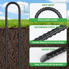 8 Pack Trampoline Stakes, Trampoline Accessories, 12 Inch Ground Stakes Heavy…