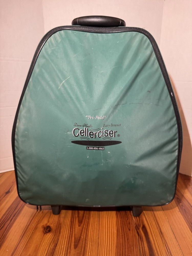 Cellerciser® Tri-fold Rebounder David Hall W/Rolling Case Portable Trampoline
