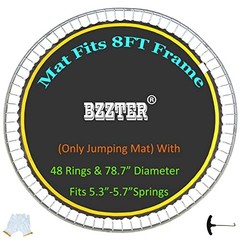 Fits 8FT Diameter Frame ø78.7″ Dia Mat & 48 V-Rings Fits 5.3″-5.7″Spring