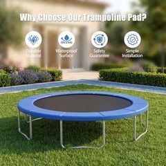 Trampoline Safety Pad Replacement – Spring Cover for 10ft 14ft 15ft 12ft Blue