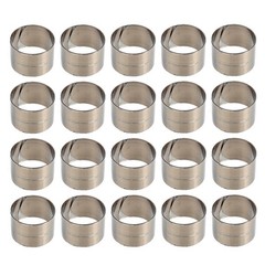 40 Pcs Hoop Steel Piece Child Slap Bands for Kids White Snap Bracelets