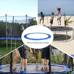 12′ FT Round Trampoline Safety Pad Replacement EPE Foam Blue Spring Frame Cover