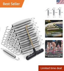 72 Pieces Trampoline Springs Replacement with T-Hook Heavy Duty Stainless Ste…