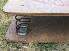 VinTagE SPRING-O-LENE ToY Spring Board Springboard Wood Vault Gym Trampoline