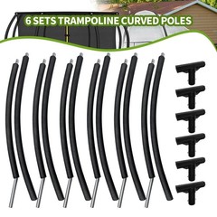 MSSVIGING 6 PCS Trampoline Curved Pole Replacement, Universal Black