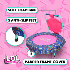 LOL Surprise! OMG Dolls Indoor Mini Trampoline with Handle for Toddlers, Feature