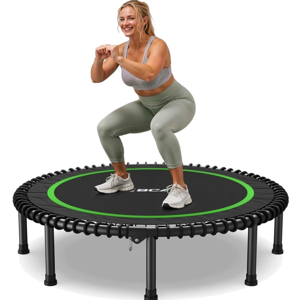 450/550LBS Mini Rebounder Trampoline for Adults, 40″/48″ Foldable Fitness Tra…