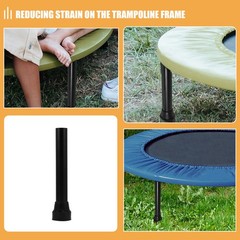 Set of 4 Reusable Rubber Caps for Trampoline Legs with Anti-Skid Pads Black