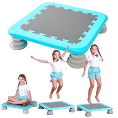 Mini Trampoline for Kids, 25 Inch Sensory Trampoline Bouncing Board with Blue