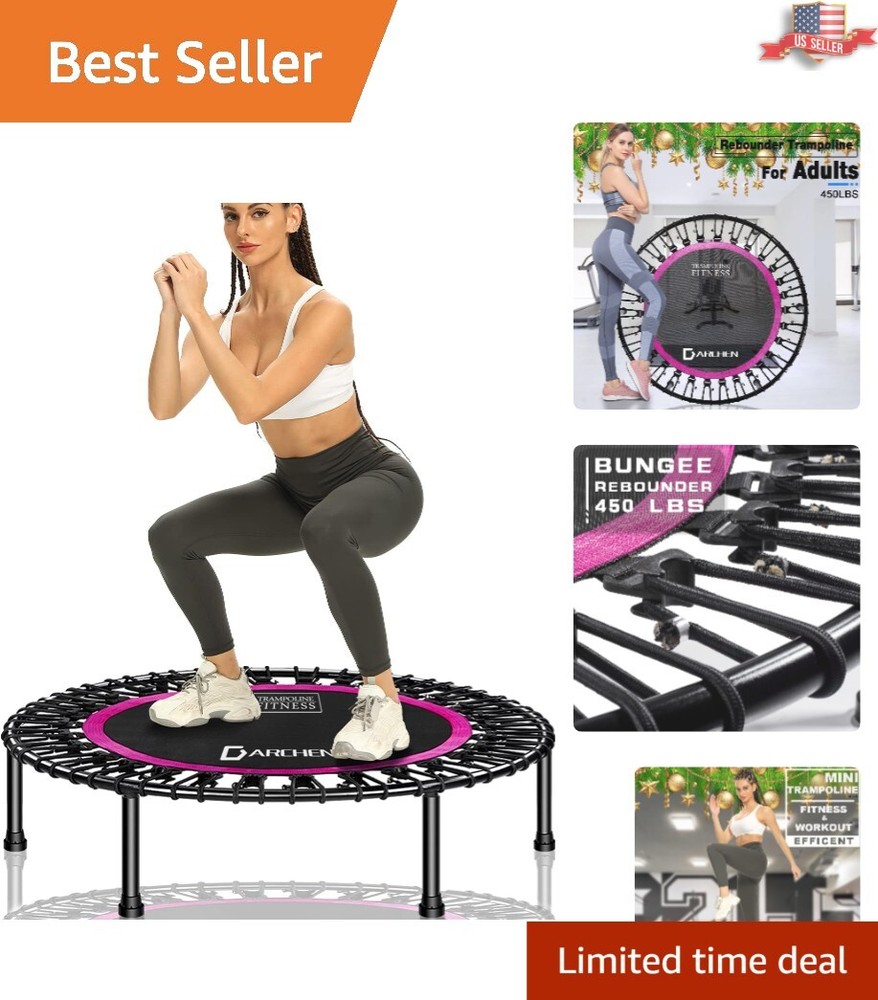 450 lbs Mini Trampoline for Adults – Indoor Small Rebounder Exercise – Quiet …
