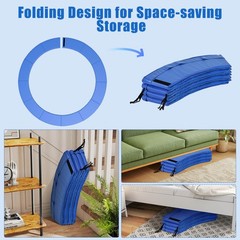 14FT Trampoline Spring Cover Universal Trampoline Replacement Pad w/Split Design