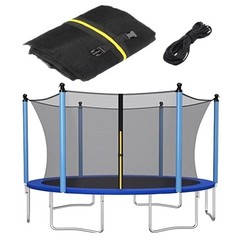 Trampoline Safety Net 6FT 8FT 10FT 12FT 14FT 15FT 16FT Round 10FT-8Poles Black