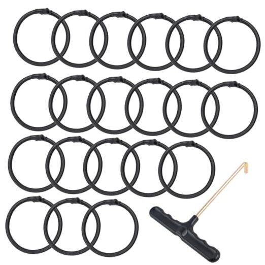 20Pcs Trampoline Replacement Bungee Cords, Black Elastic Trampoline Ropes with