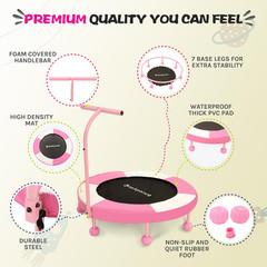 36″ Indoor Trampoline for Kids with Handle – Safe Fun for Ages 3+