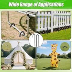8 Pack Trampoline Stakes Anchors High Wind, 12 Inches Tent Stakes Heavy Duty,…
