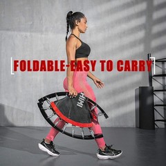 40″ Folding Fitness Rebounder Trampoline – 330lbs Max with Adjustable Handle