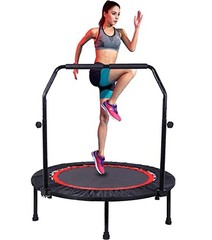 ANWICK Trampoline Portable Fitnes Foldable Rebounder 40″ Max Load 330lbs – Red