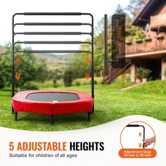Uimoso 56-Inch Kids’ Foldable Mini Trampoline for Indoor and Outdoor Use