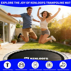 Trampoline Replacement Mat,72/96 V-Rings,Fits 12/14/15Ft Trampoline Frame & 5.5″