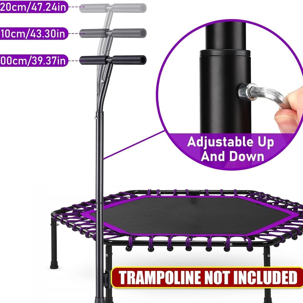 Trampoline Handle Bar Sturdy Accessories for Exercise Indoor Outdoor Workout
