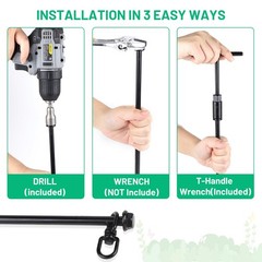 8 Pieces Ground Anchor Trampoline Ground Anchor 40 cm Steel Screw In Ground Anchor Ground Anchor…