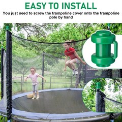 12 Trampoline Pole Caps 1 Inch Diameter Replacement Safety Accessories Dark