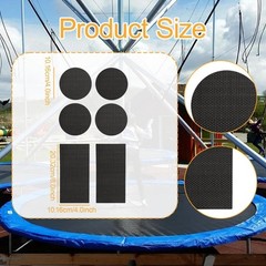 6 Pieces Trampoline Patches Set Repair Tears and Damages Weather Resistant