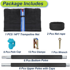 Trampoline Poles Replacement for Trampoline Legs up to 1.5″, Universal Trampolin