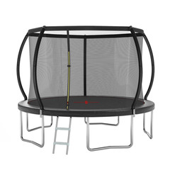 YC 12FT Trampoline Pumpkin Durable Outdoor Trampoline with 5 pcs Poles for Kids