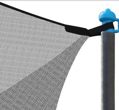 Trampoline Enclosure Net with Pole Cap Replacement for 6 Straight Poles 12’